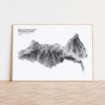 Brecon Beacons National Park Topographic Map Print