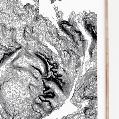 Applecross Peninsula Scotland Topographic Contour Map Print