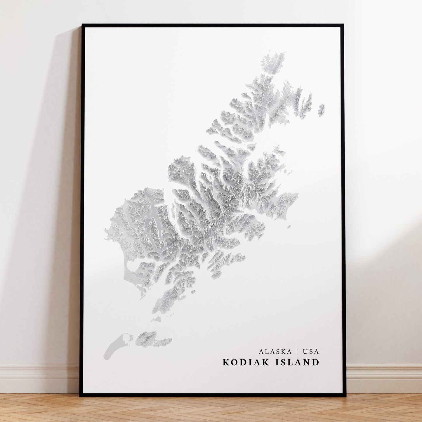 Kodiak Islands Alaska Map Print