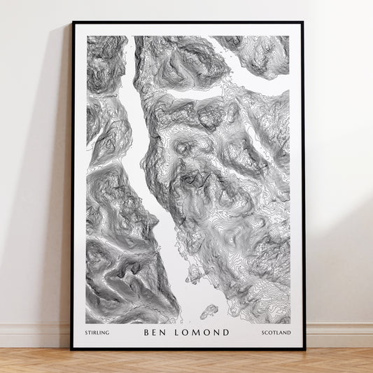 Ben Lomond Scotland Munro Topographic Contour Map Print