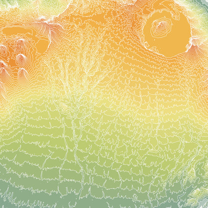 Bali Contour Elevation Map