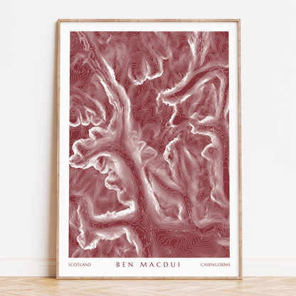 Ben Macdui Topographic Contour Map Print