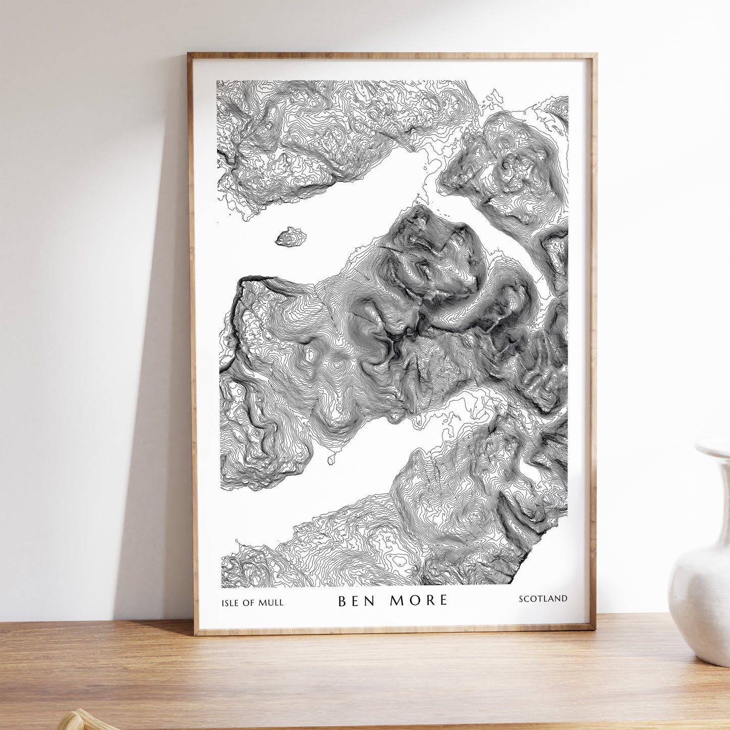 Ben More Isle of Mull Map Munro Print