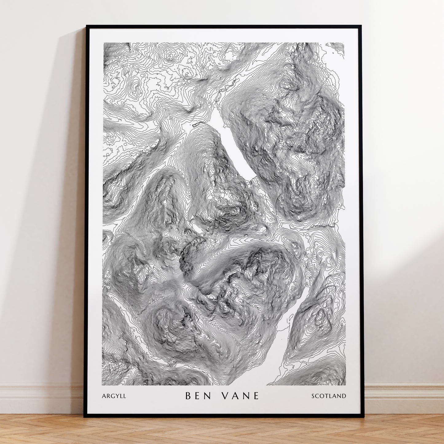 Ben Vane Scotland Munro Topographic Contour Map Print