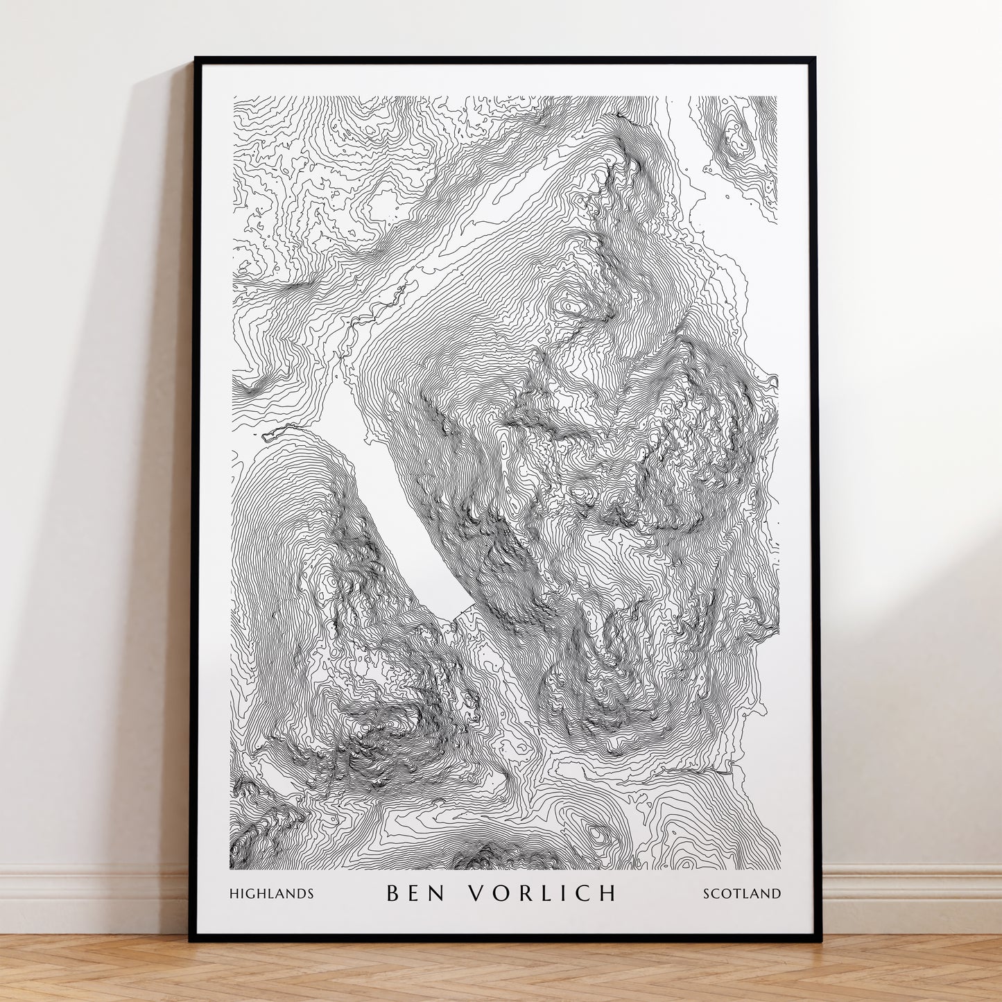 Ben Vorlich Scotland Munro Topographic Contour Map Print