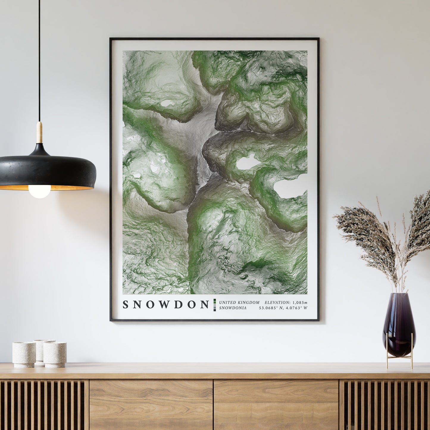 Snowdon Horseshoe & Crib Goch Topographic Map Print