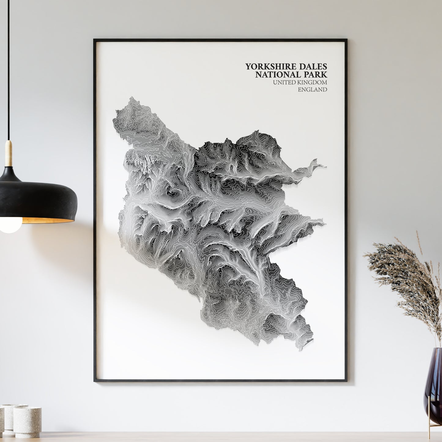 Yorkshire Dales National Park Topographic Map Print