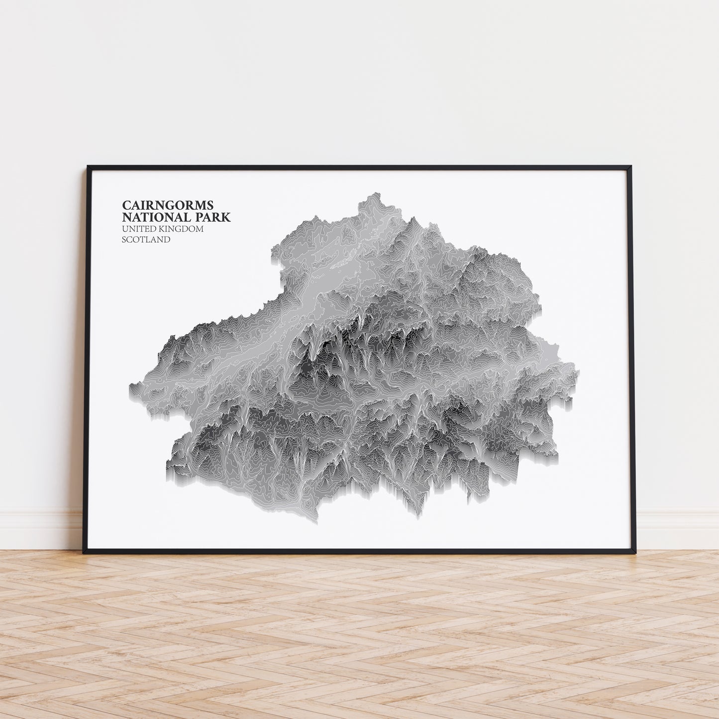 Cairngorms National Park Print Scotland Topographic Map