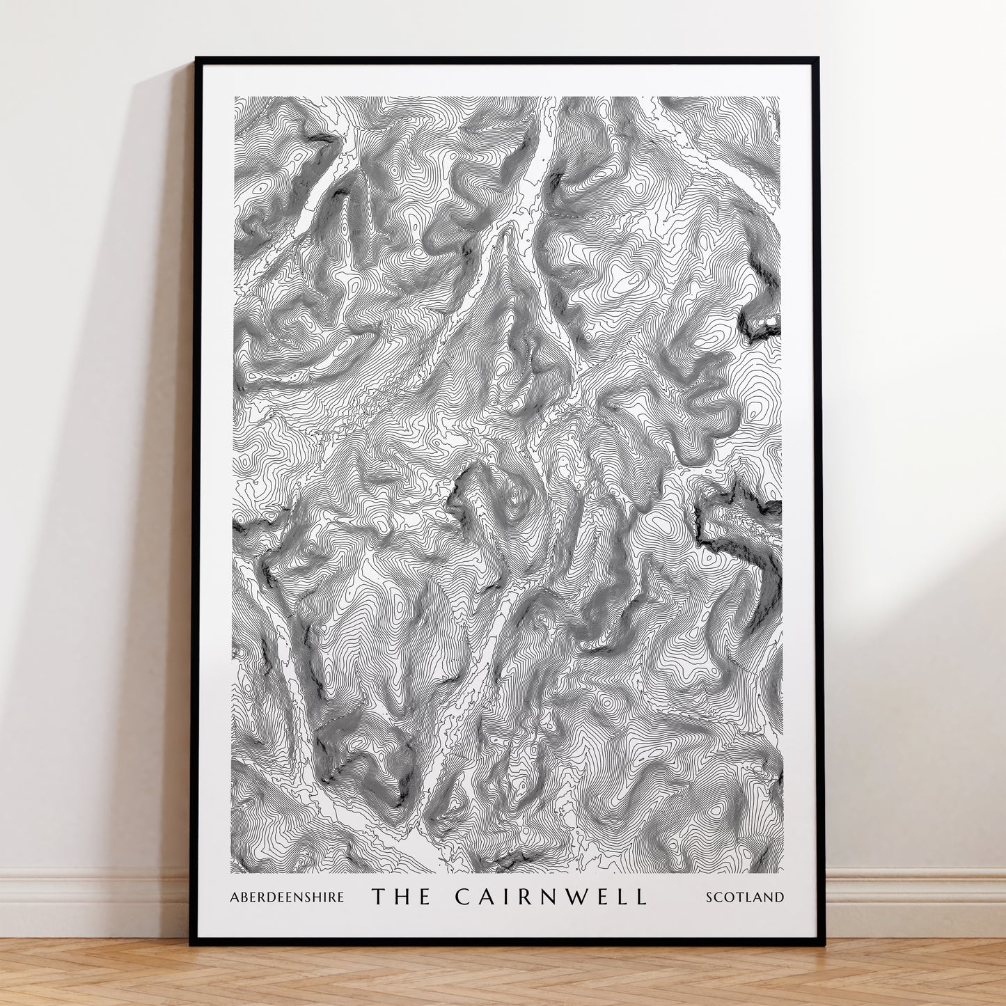 The Cairnwell Scotland Munro Topographic Contour Map Print