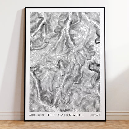 The Cairnwell Scotland Munro Topographic Contour Map Print