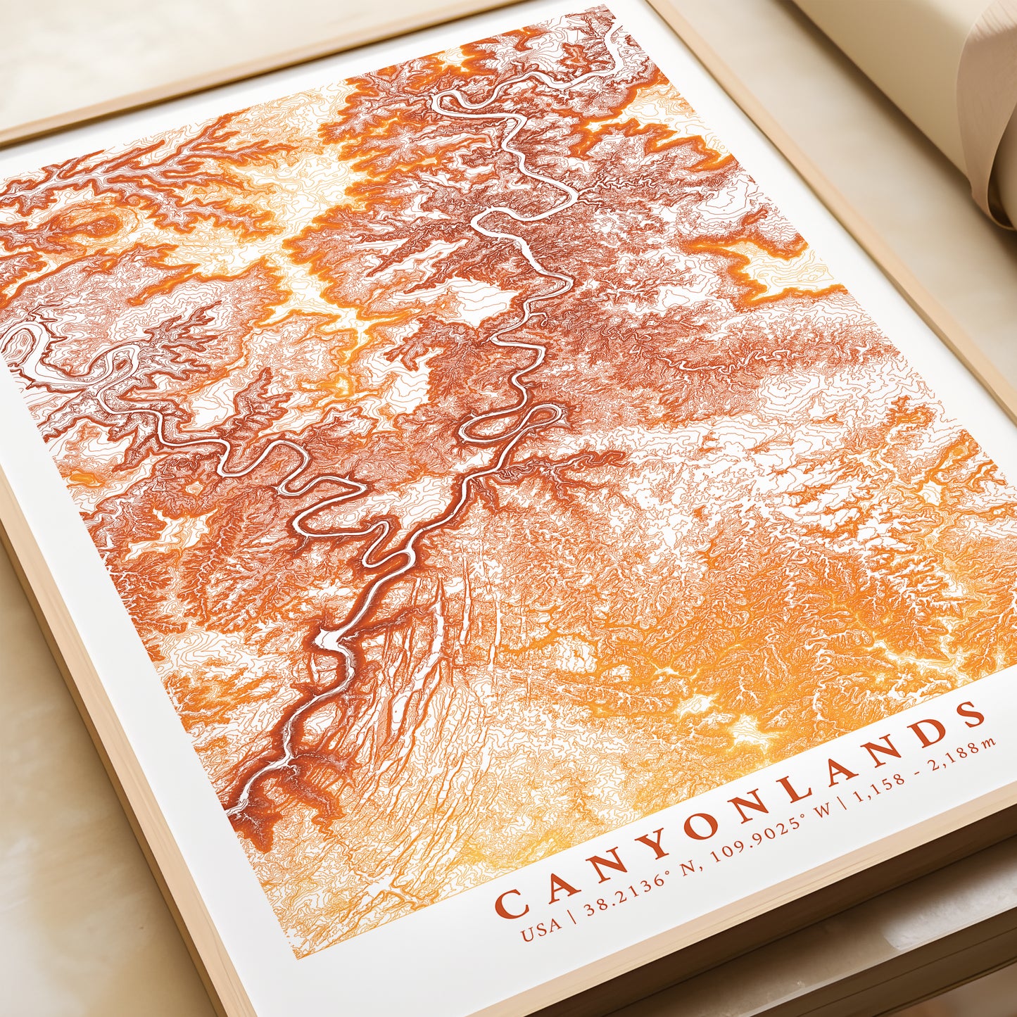 Canyonlands Utah USA Topographic Map Print