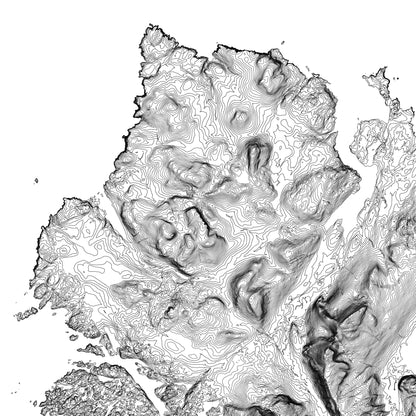 Cape Wrath Scotland Topographic Contour Map Print