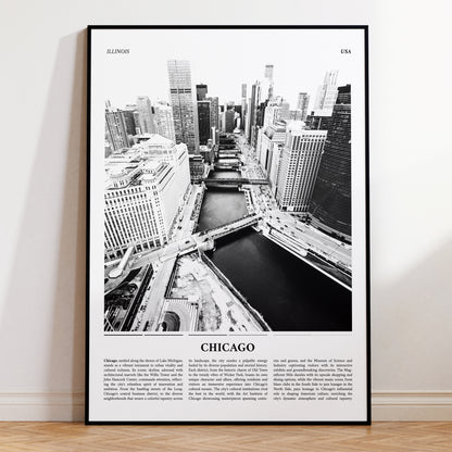 Chicago USA City Photograph Travel Poster Print