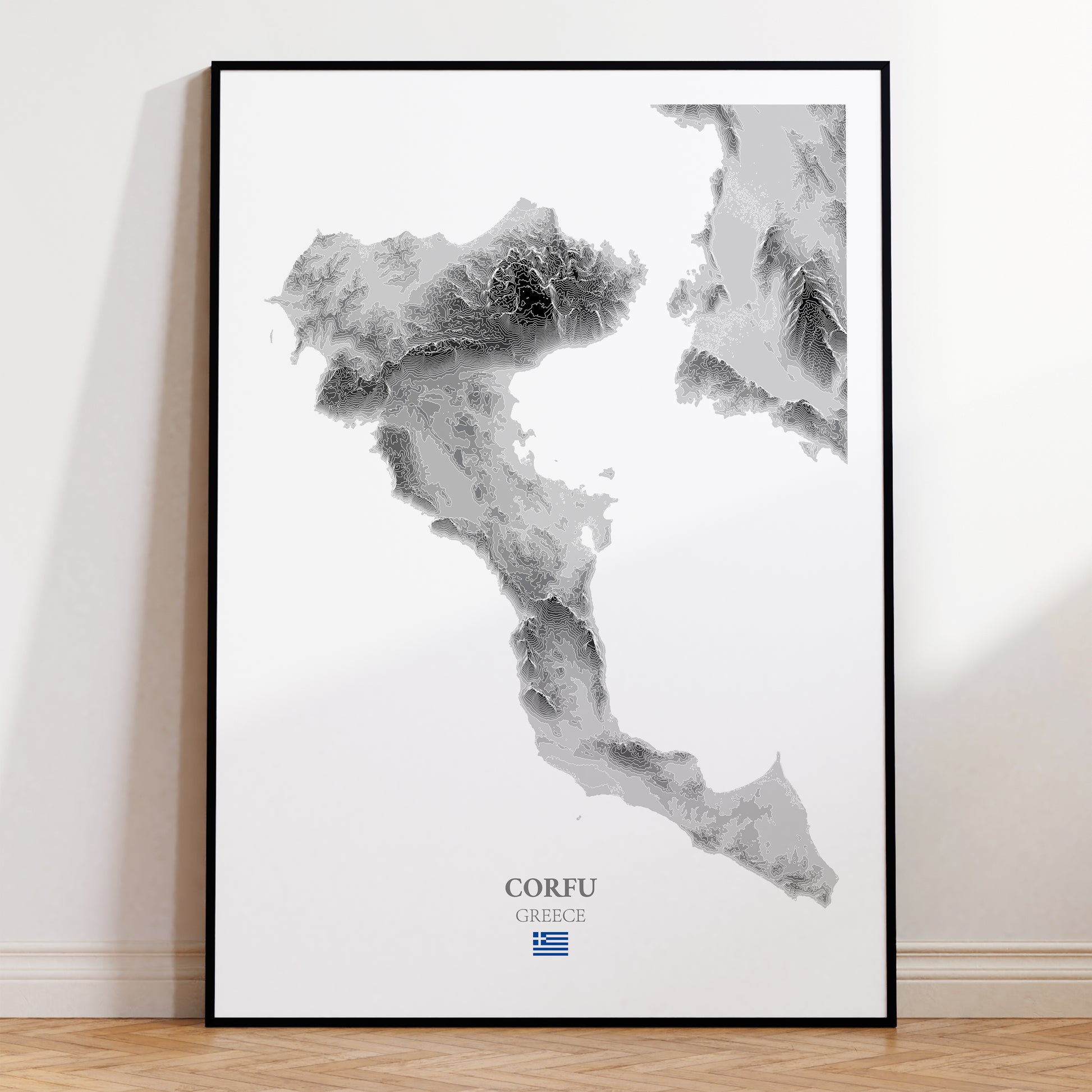 Corfu Map Print