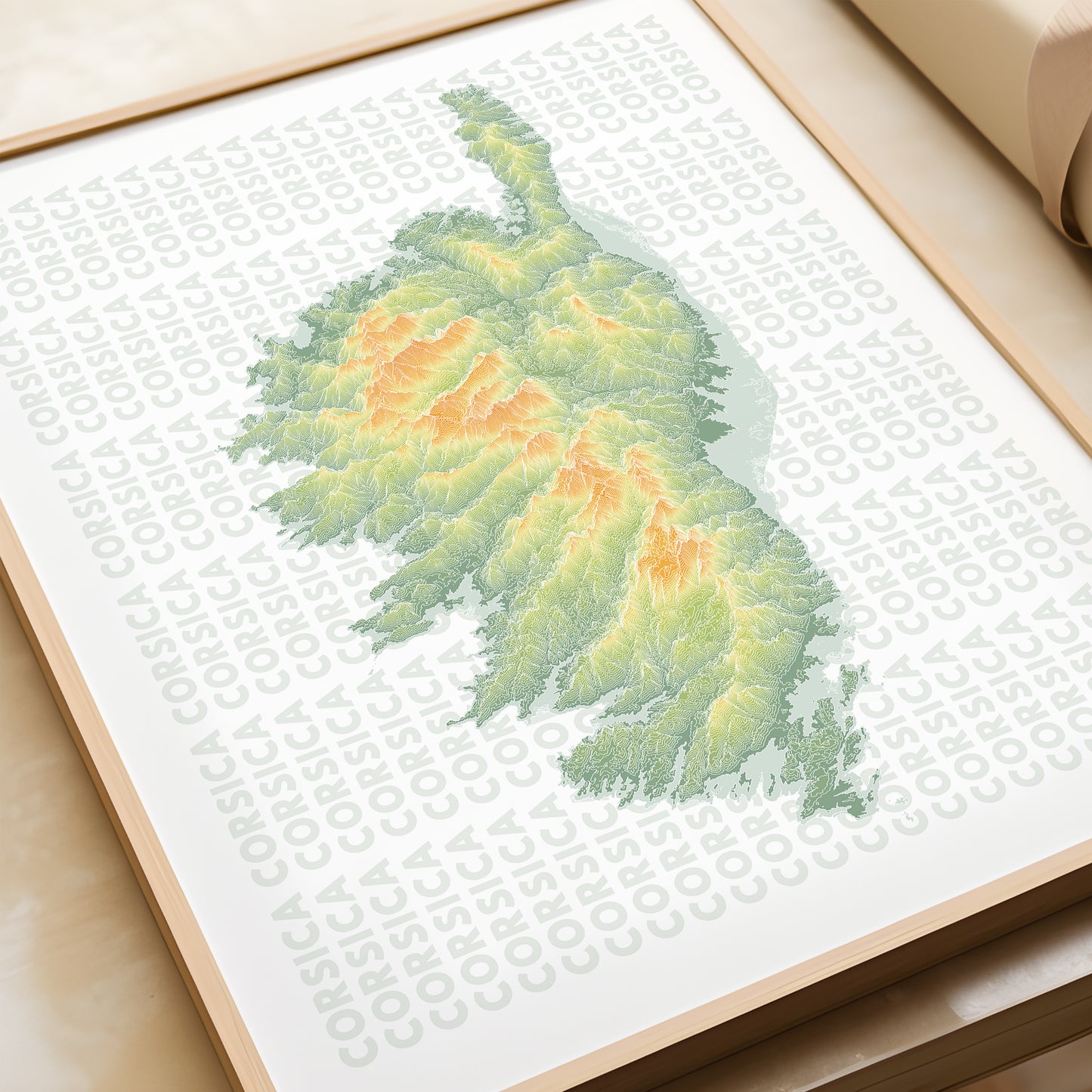 Corsica Map Print