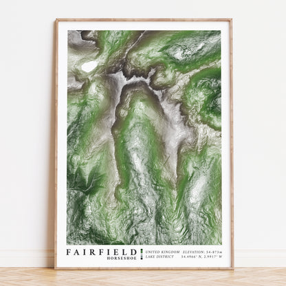 Fairfield Horseshoe Lake District Topographic Map Print