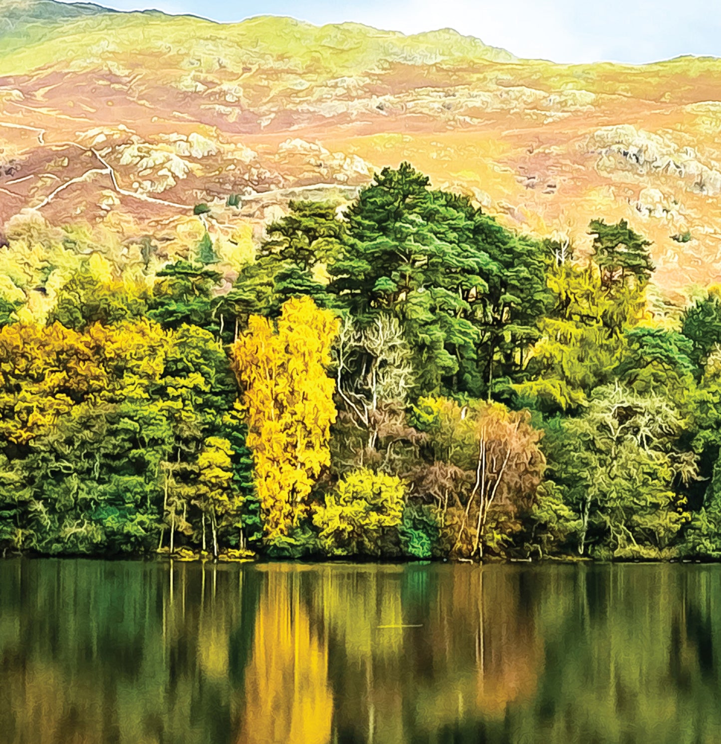 Grasmere Print Lake District Travel Poster