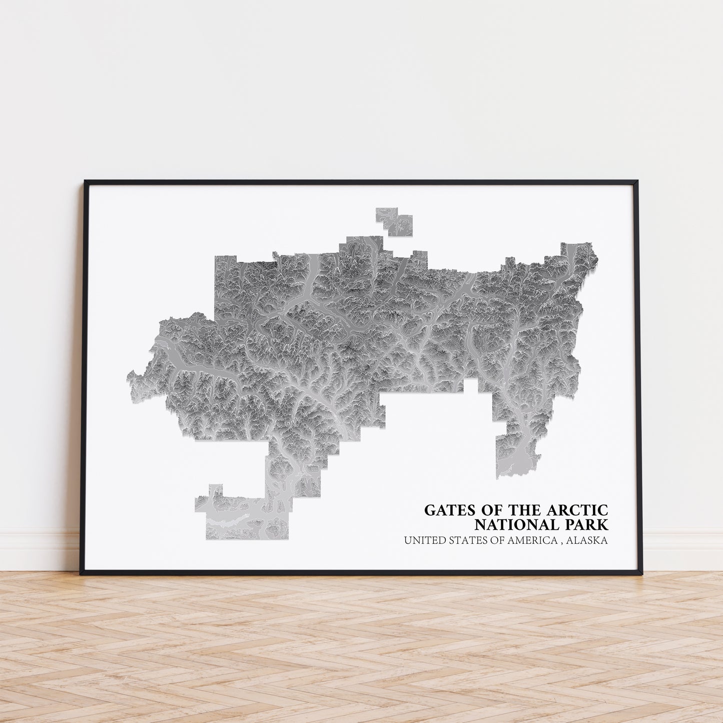 Gates of the Arctic National Park Poster Alaska Topographic Map