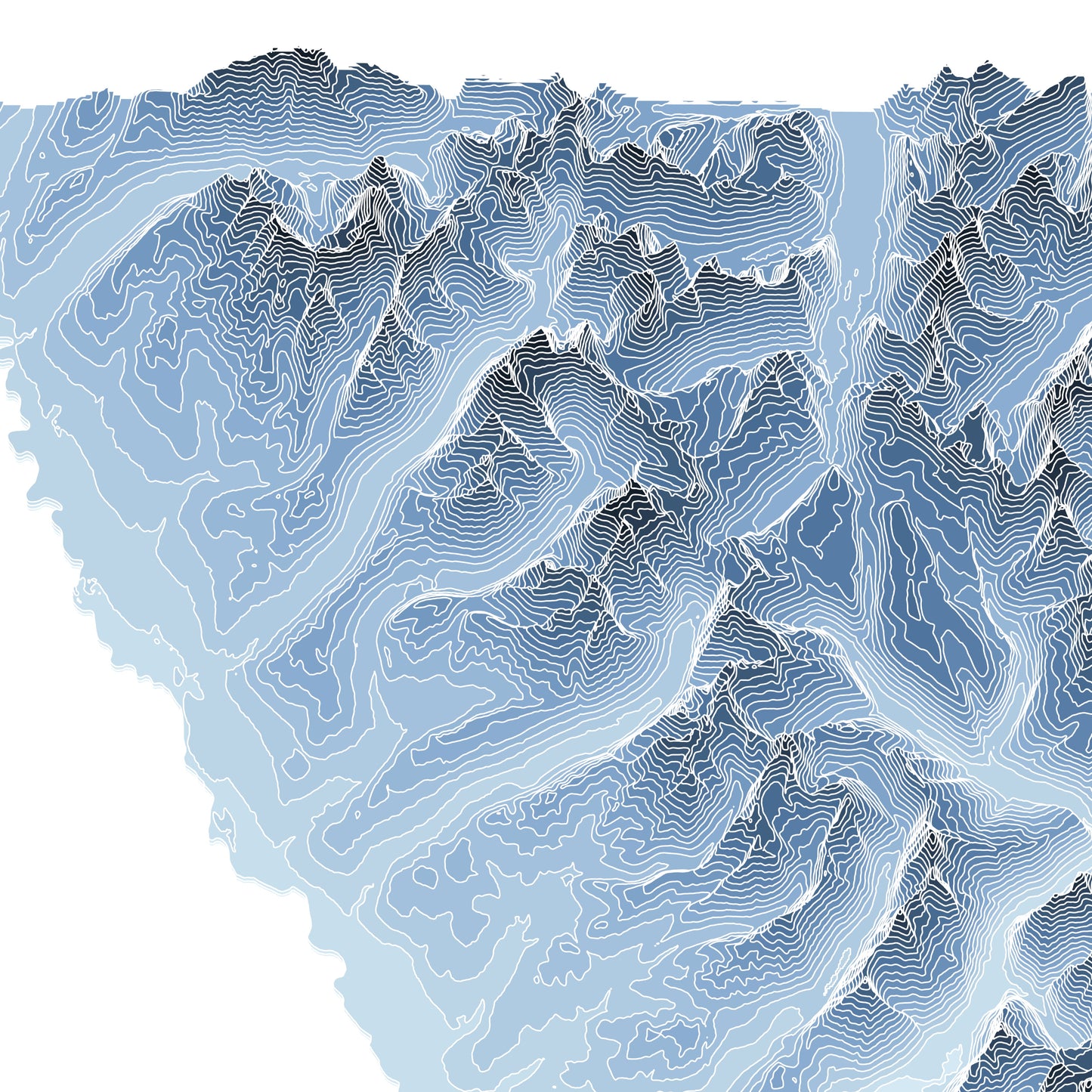 Glacier National Park Topographic Map Print