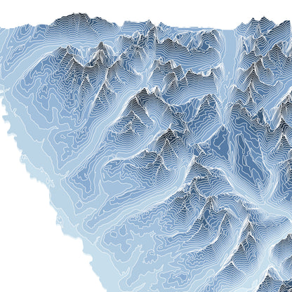 Glacier National Park Topographic Map Print