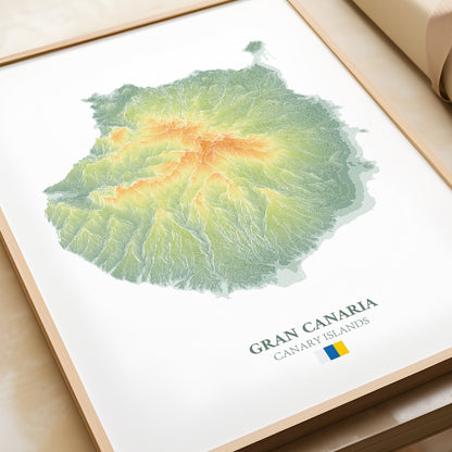 Gran Canaria Map Print