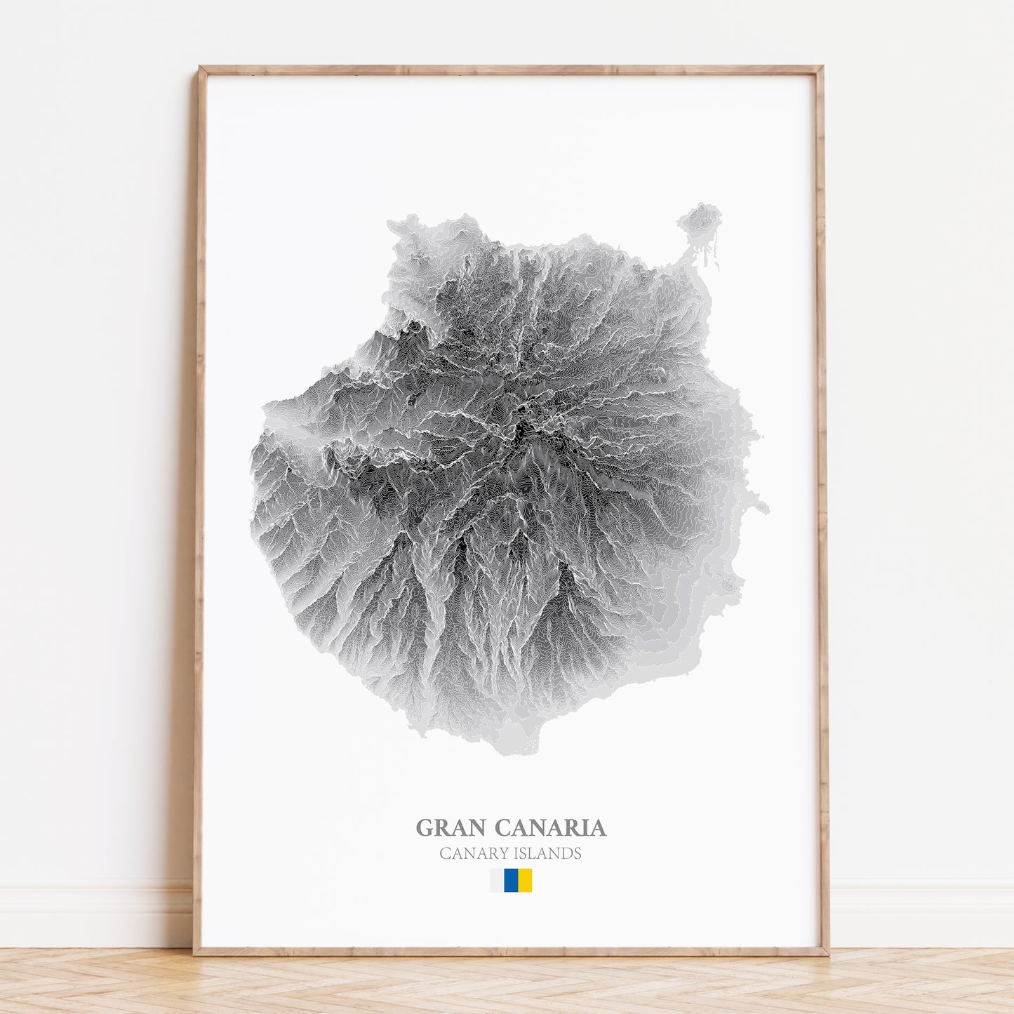 Gran Canaria Print Canary Islands Topographic Map