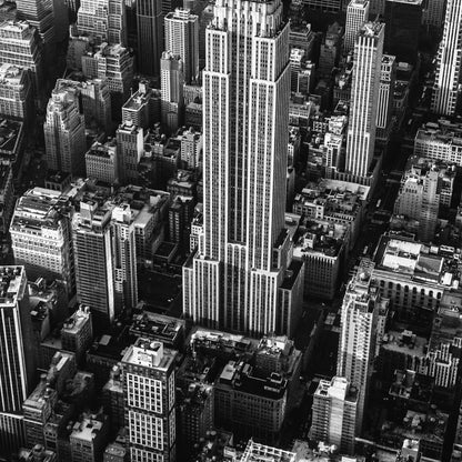 New York City Travel Poster USA Black & White Print