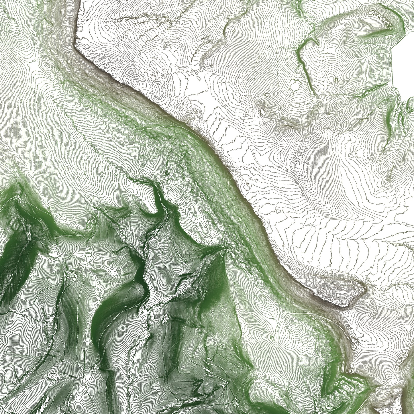 Stanage Edge Peak District Topographic Map Print