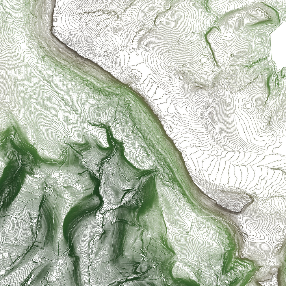 Stanage Edge Peak District Topographic Map Print – outandbackstudio