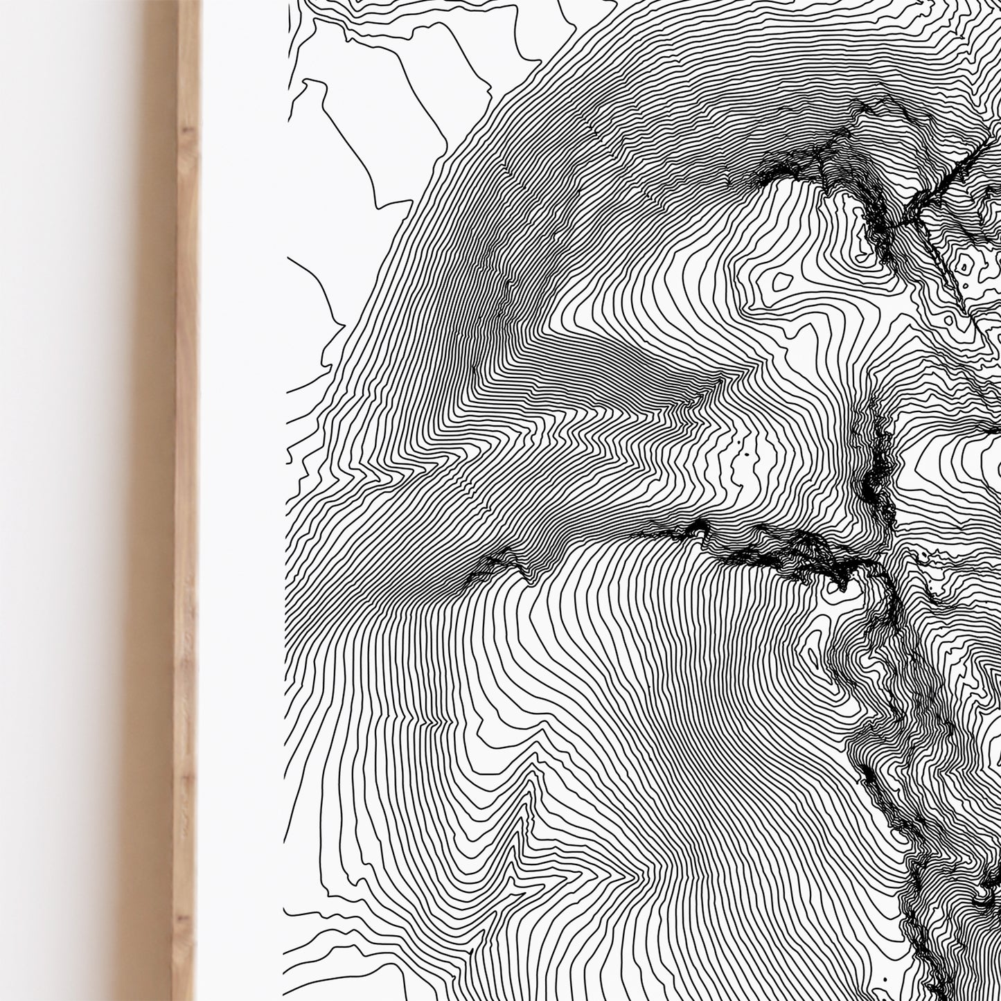 Scafell Pike Lake District Topographic Contour Map Print