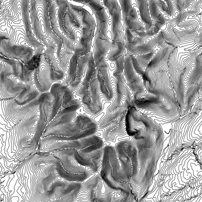 Howgill Fells England Topographic Contour Map Print