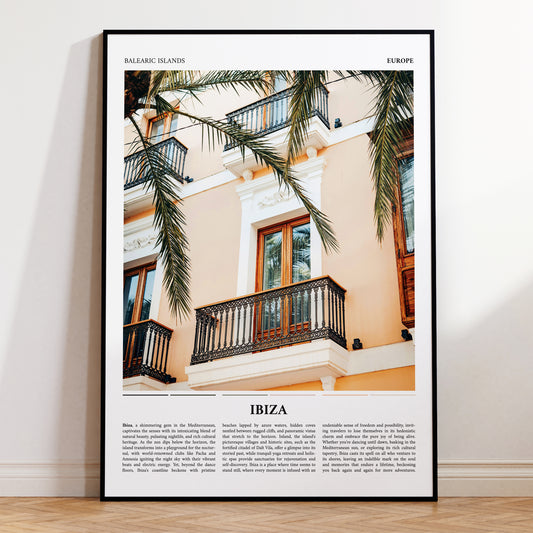 Ibiza Balearic islands Photograph Travel Poster Print