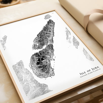 Isle of Jura Scotland Topographic Map Print