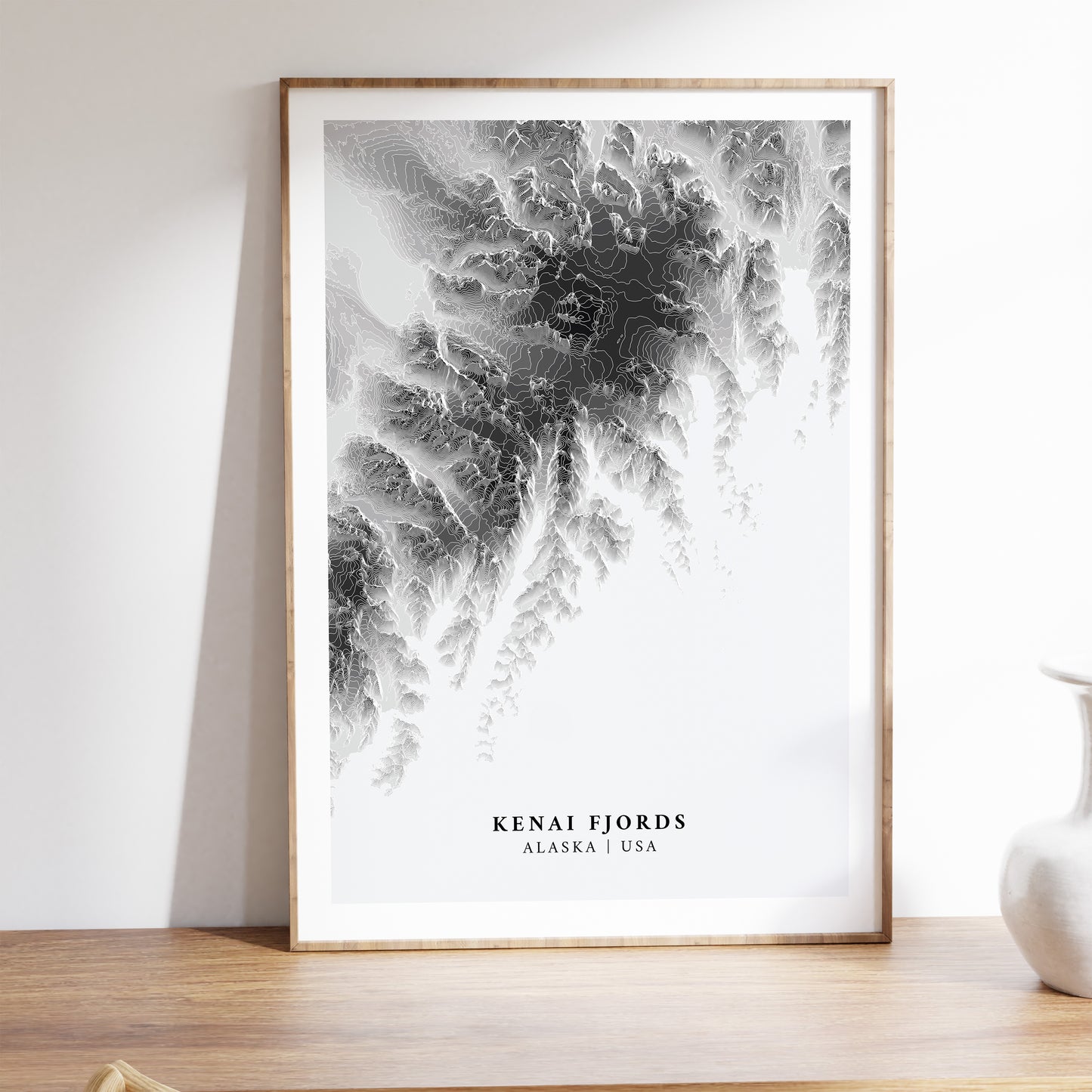 Kenai Fjords Alaska Print National Park Poster Topographic Map