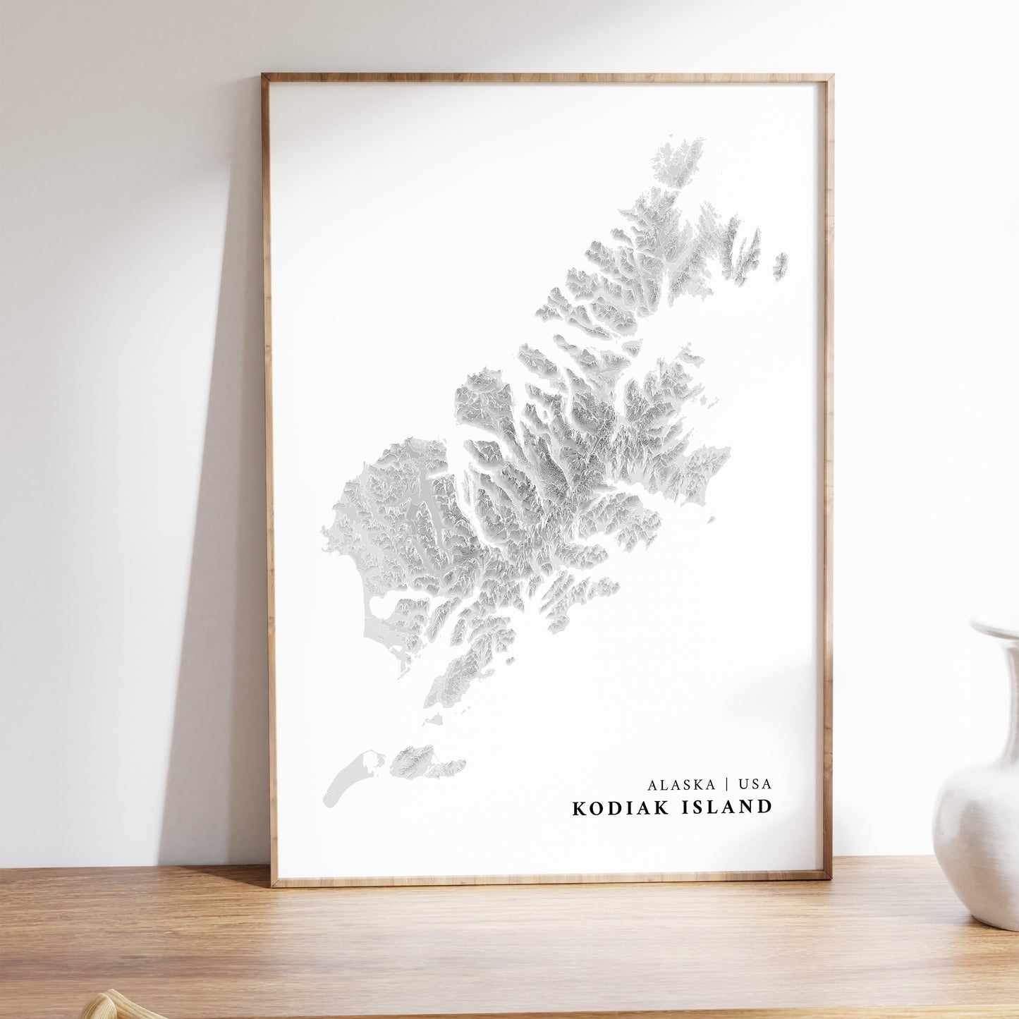 Kodiak Islands Alaska Map Print