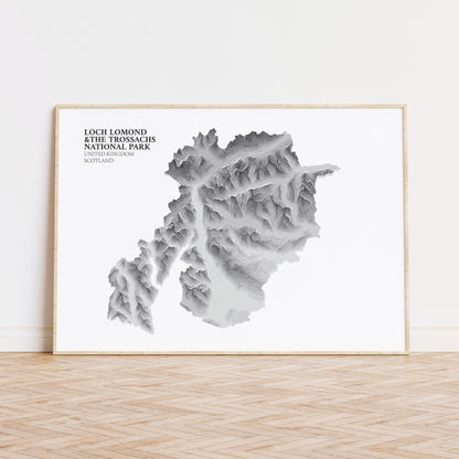 Loch Lomond & The Trossachs National Park Map Print
