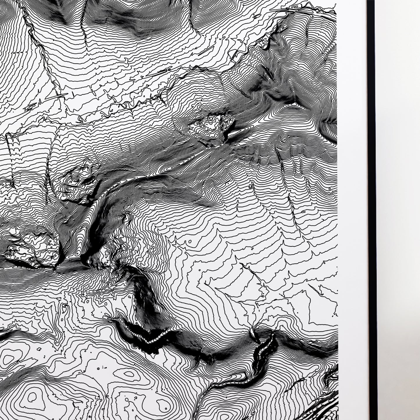 Mam Tor Peak District Topographic Contour Map Print