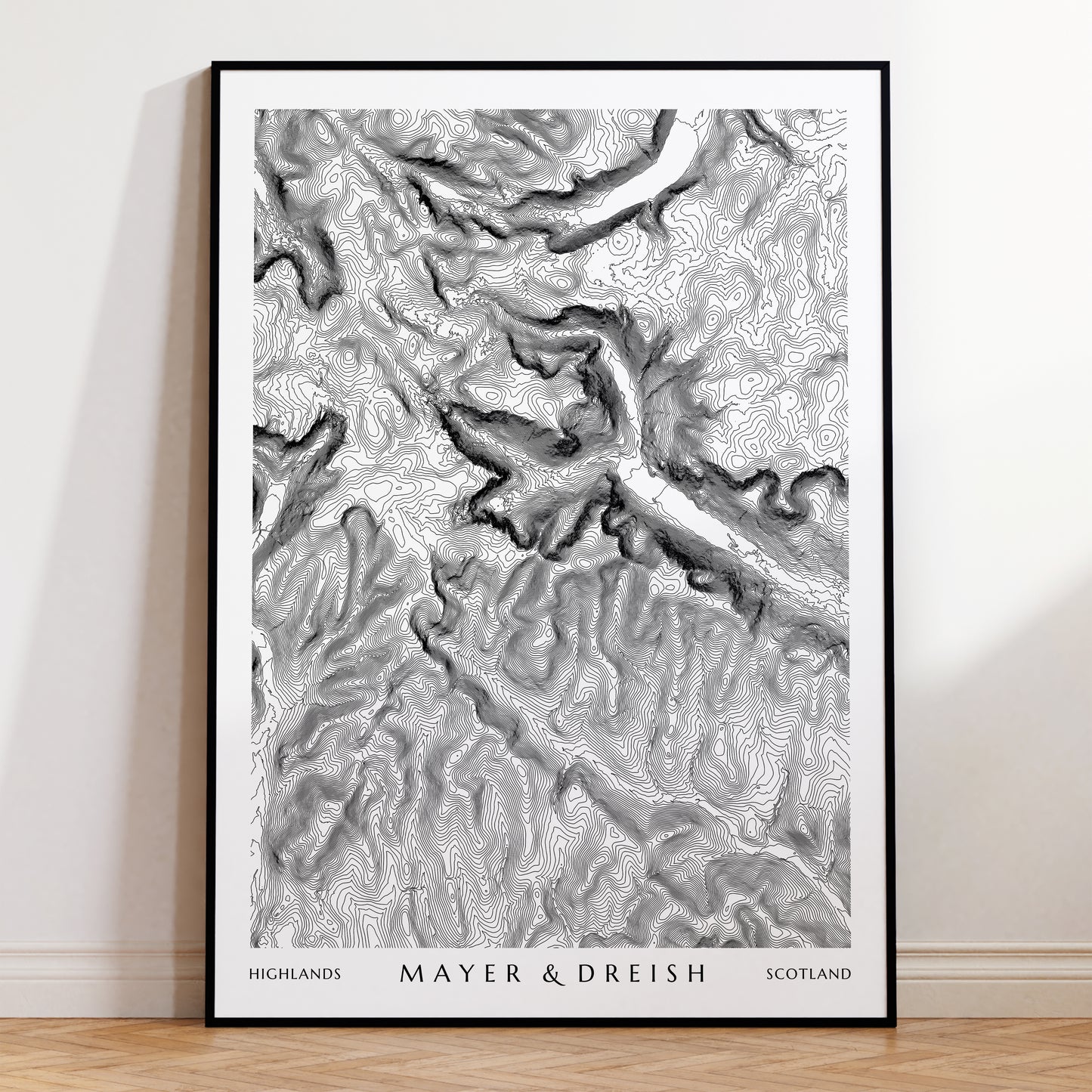 Mayer & Driesh Scotland Munro Topographic Contour Map Print