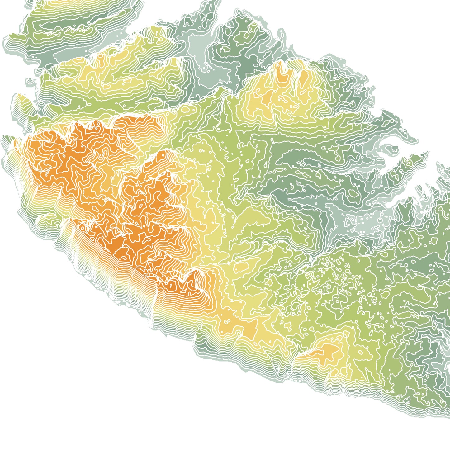 Malta Travel Poster Topographic Contour Map