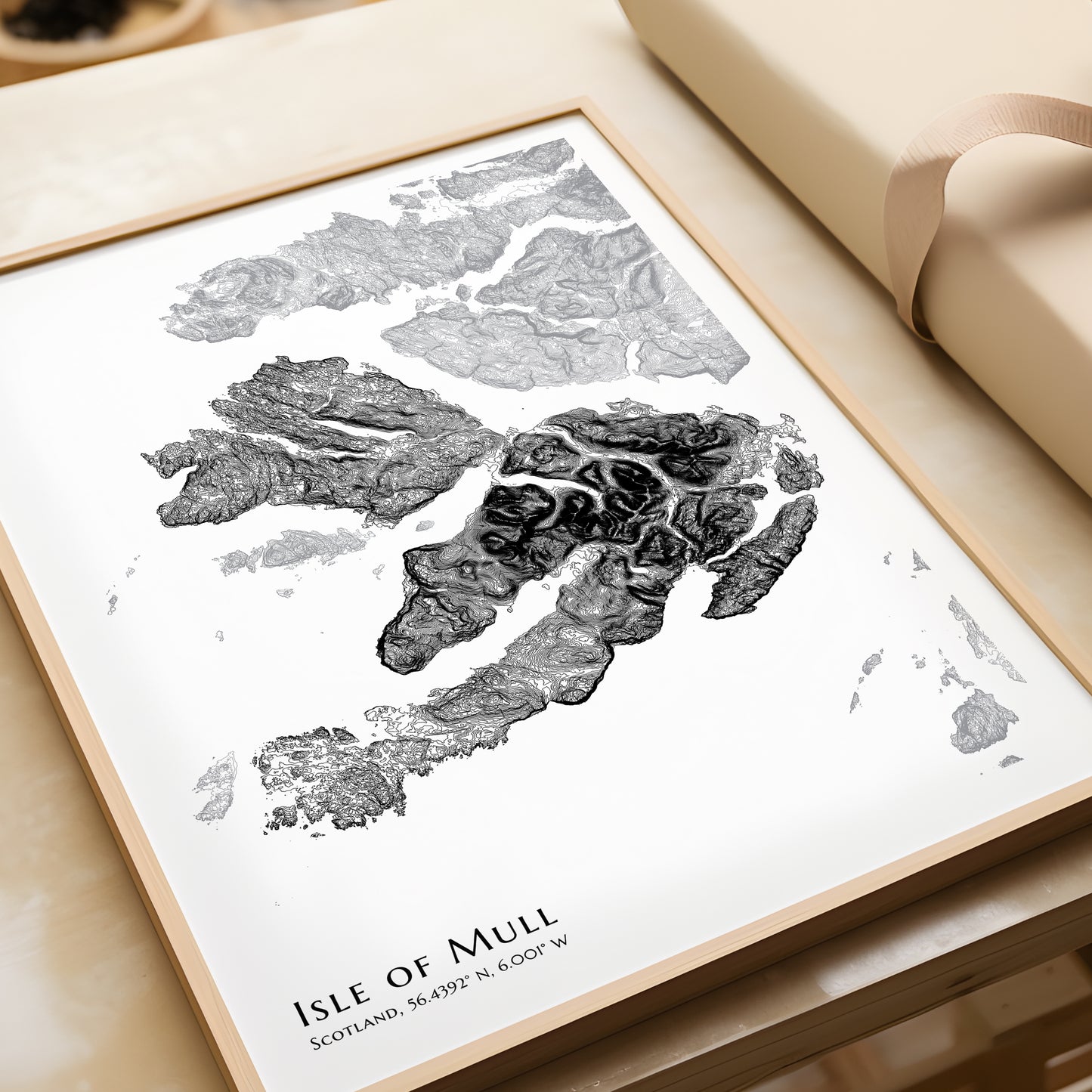 Isle of Mull Scotland Topographic Map Print