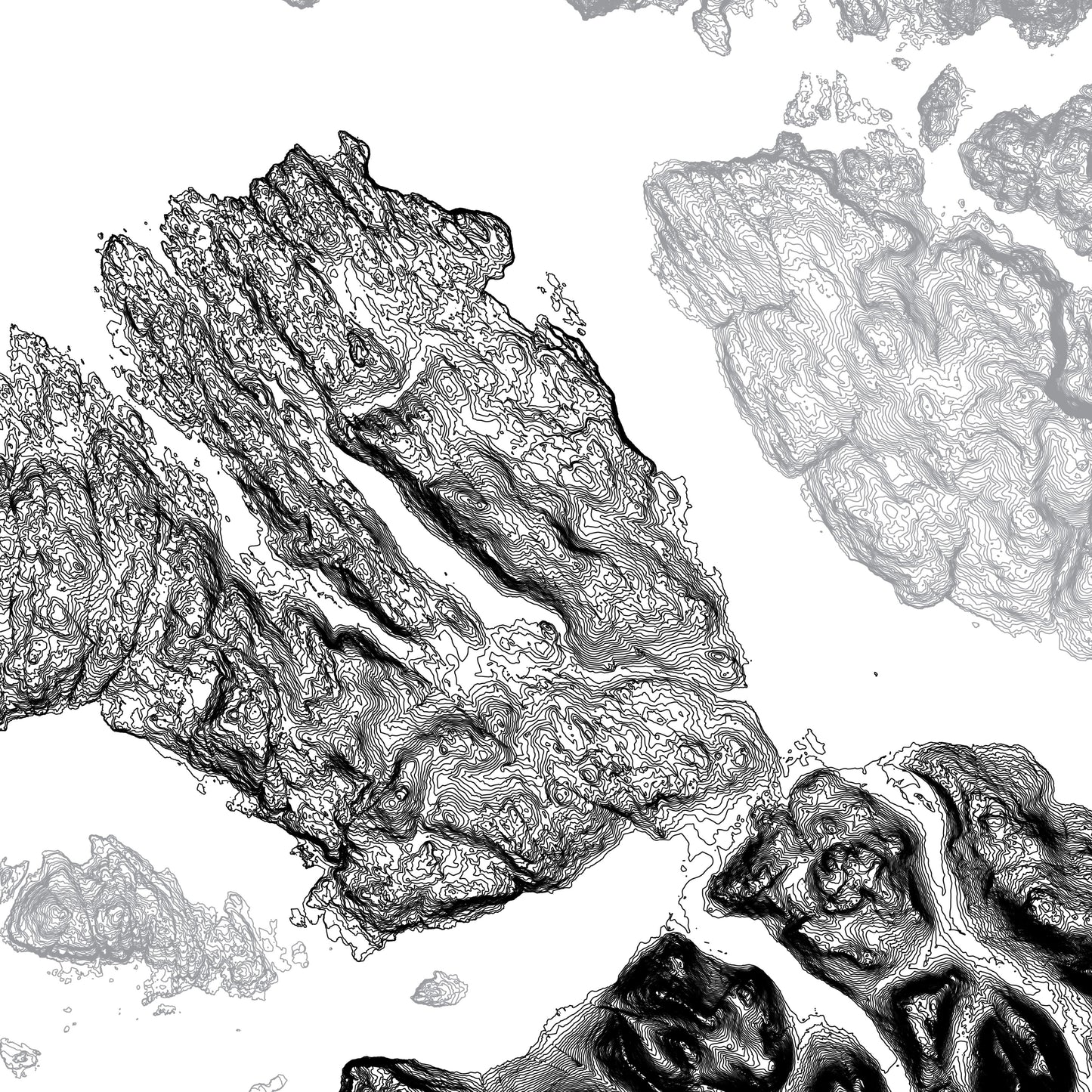 Isle of Mull Scotland Topographic Map Print