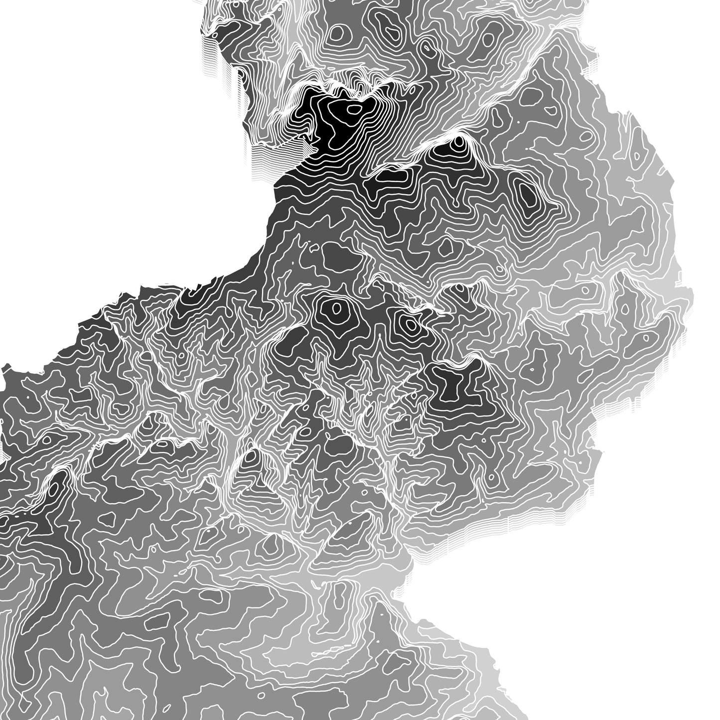 Northumberland National Park Topographic Map Print