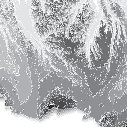 North Iceland Norðurlands Mountain Topographic Map Print