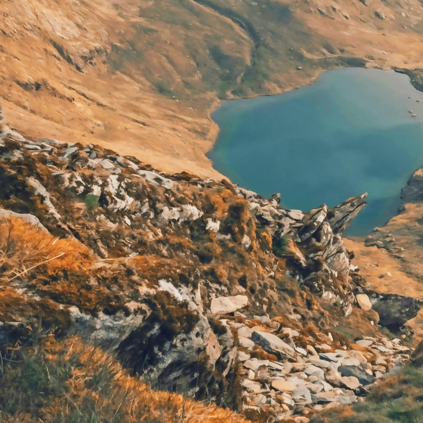 Old Man of Coniston Lake District Travel Poster Print