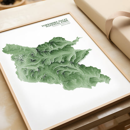 Yorkshire Dales National Park Topographic Map Print