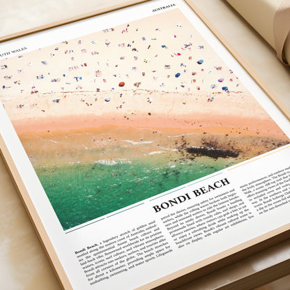 Bondi Beach Travel Poster Australia Print | Vintage