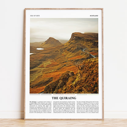 The Quiraing Isle of Skye Scotland Painting Style Travel Poster Print