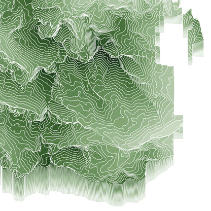 Rocky Mountains National Park Topographic Map Print