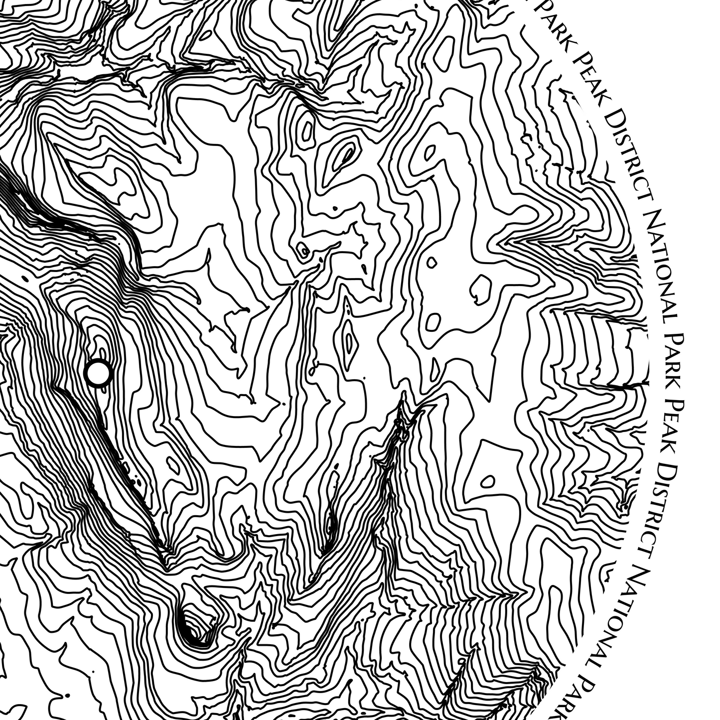 The Roaches Peak District Topographic Contour Map Print