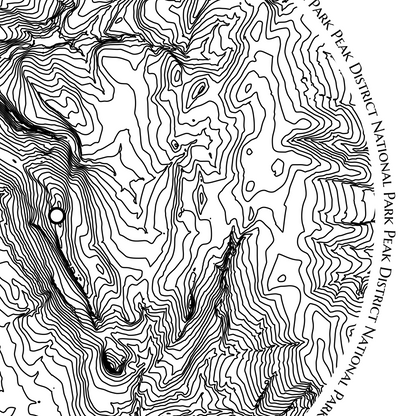 The Roaches Peak District Topographic Contour Map Print